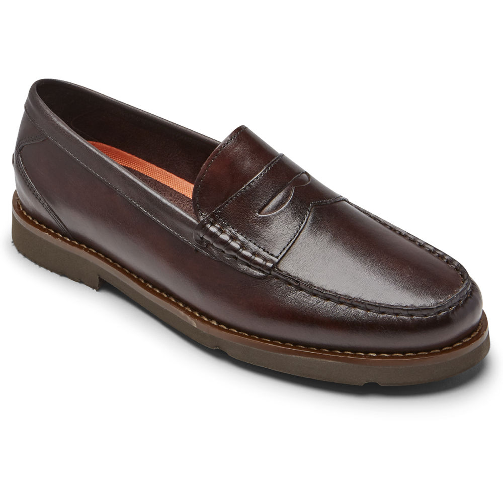 Rockport Singapore Mens Loafers - Modern Prep Penny Dark Brown - JI5920863